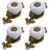 Kelier Retro Ceramic Cabinet Knobs, [4 Pack] Vintage Antique Drawer