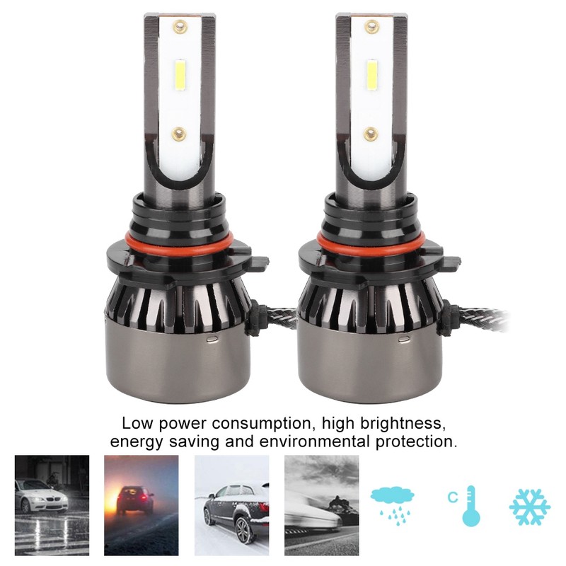 2Pcs 60W For 9005 H10 HB3 White Light Integrated Car