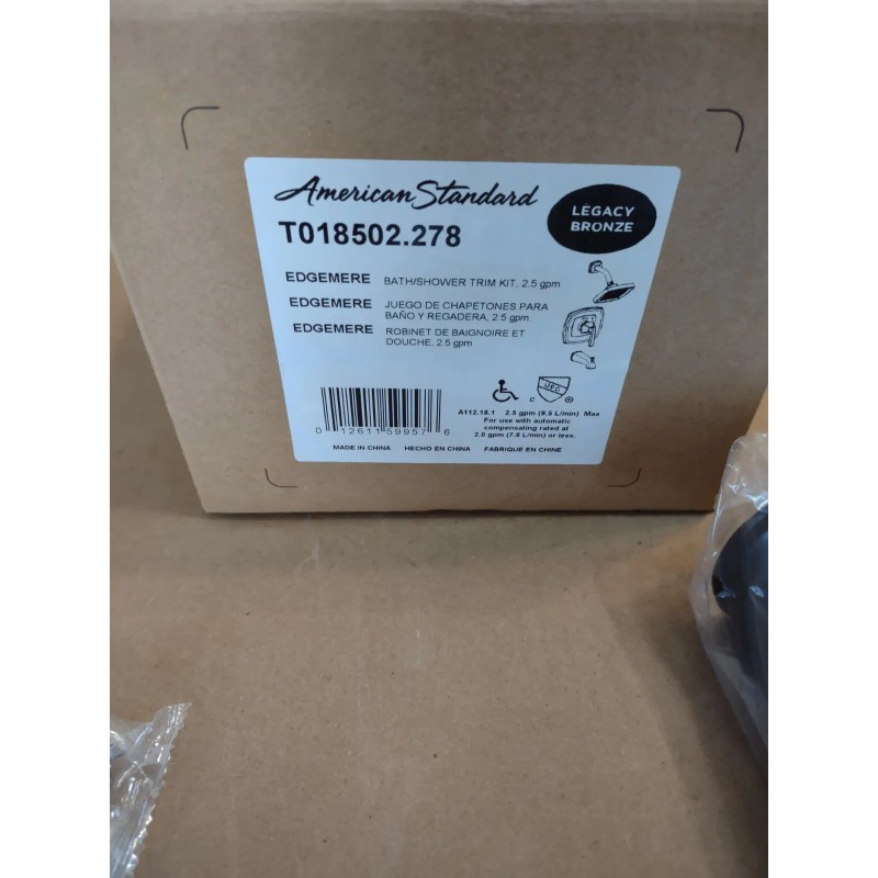 American Standard T018502.278 Edgemere Bath/Shower Trim Kit Legacy Bronze -