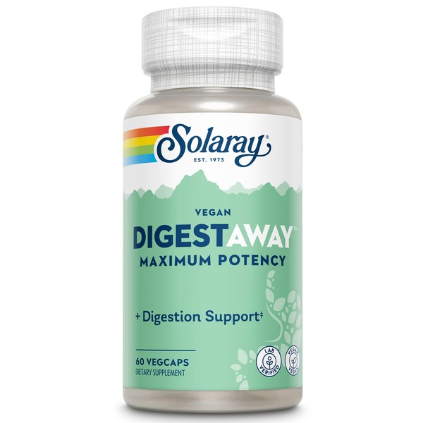 SOLARAY Super Digestaway Plant Enzymes, Veg Cap (Btl-Plastic) | 60ct