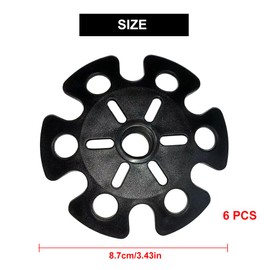 6 Pieces for Poles, Non-Slip Trekking Accessories, Trekking Poles, Ski Basket with Snow Mud, Rubber Tips for Walking Poles, Tips for Trekking Poles, Pack of 6