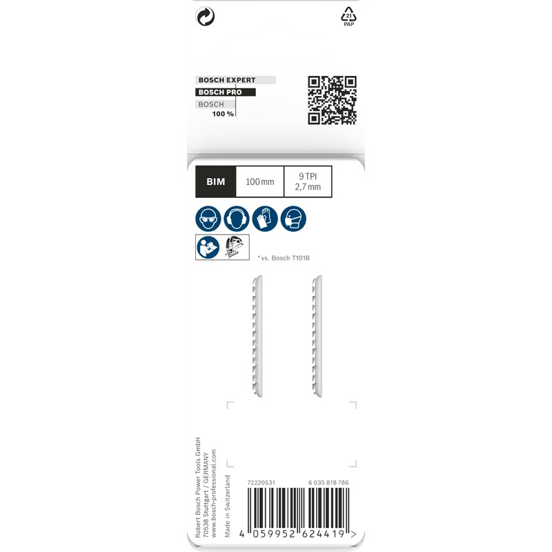 Bosch 2 x PRO Hardwood Clean T101BF Jigsaw Blades (for