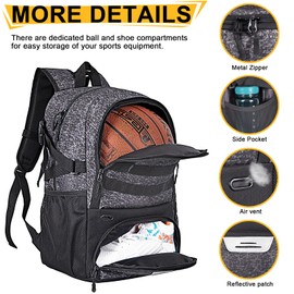 Goloni Basketball Backpack,Large Basketball Bag with Ball Compartment & Shoe Compartment,Sports Bag Fit Volleyball, soccer