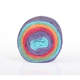 Cupcake Glitter Simli 150 g Knitting Wool 150 g Wool for Knitting and Crocheting Baby Wool Turkish Wool Colour Gradient Wool Glitter (Rainbow Pastel 2030)