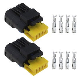 Be In Your Mind 2PCS 4 Pin Car Rear Tail Light Connectors Plugs with Terminals 211PC042S4021 Compatible with Qashqai 2 and J10 2006-2013 Automotive Replacement Parts