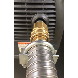 GenExhaust compatible with Honda EU1000i Generator 1-1/2" quick disconnect steel tubing exhaust extension 5 foot length