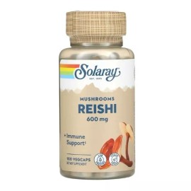 Solaray, Reishi Mushrooms, 600 mg, 100 VegCaps, Immune Support