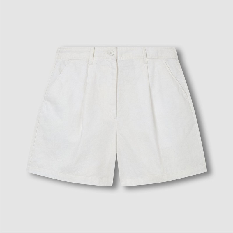 JAJU [JAJU] Soft Linen Blended Half Pants (Choose 1 of