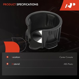 A-Premium Cup Holder Compatible with Land Rover Range Rover 2007-2021, Discovery 2017-2021, Discovery Sport 2015-2021, LR2, LR3, LR4, Defender 90 110, Range Rover Sport, Front, In Center Console