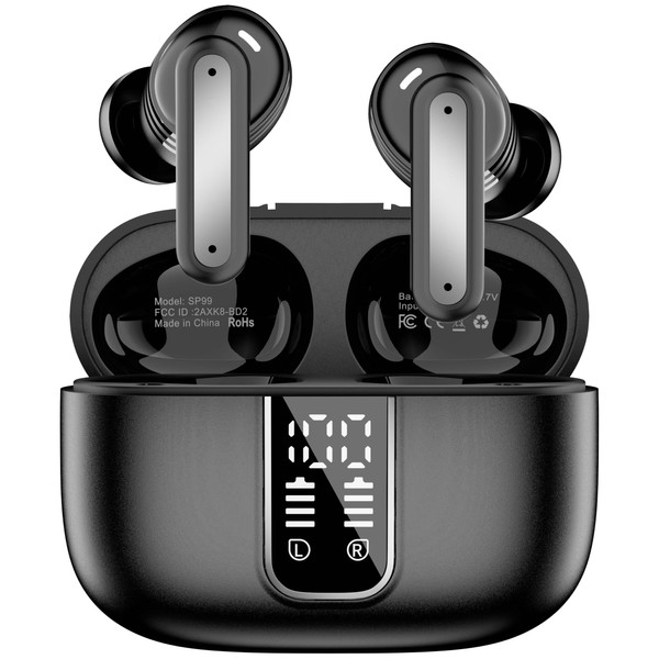 BLAYKE Wireless Bluetooth Earbuds Headphones with Dual LED Display, HD