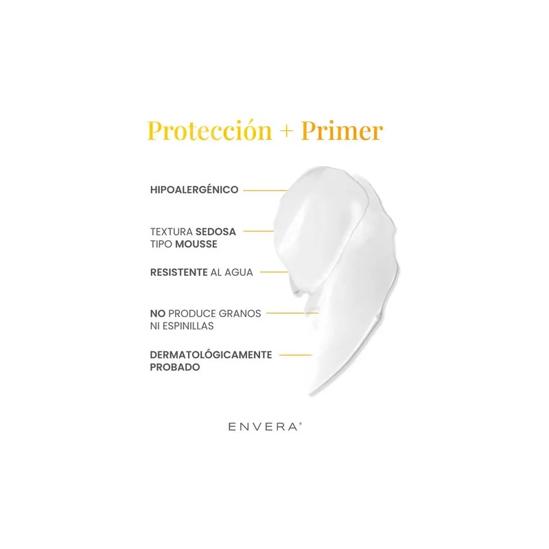 Protector Solar Facial Envera con Primer SPF 50 y Acabado