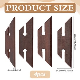 BENECREAT 4Pcs Beech Wooden Weaving Shuttle, Knitting Handcrafted Weaving Loom Tools Shuttles Beveled Weaving Sticks for Weaving DIY Craft Weaving Accessories