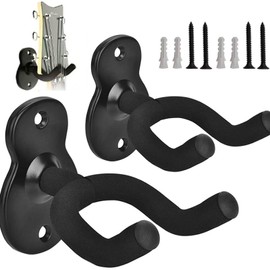 Guitar Wall Mount 2 Pack Guitar Hangers Guitar Holder Hook Stand Wall Fits All Size Guitars