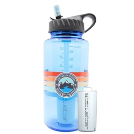 Epic Water Filters Nalgene OG Water Bottle with Filter, USA Made, BPA Free, Removes 99.99% Tap Water Contaminants, Forever Chemicals, Slate Blue, 32 oz