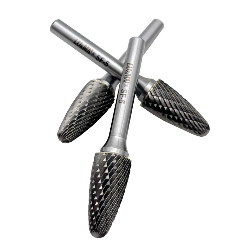 SF-5 Tungsten Carbide Burr Tree Shape Radius End Double Cut