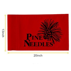 2BUT Pine Needles Lodge and Golf Club Golf Pin PGA Flag Practic Putting Green Golf Flag For Backyard Garden Double-Sewn 600D Nylon Miniature Pin Flag Regulation Tube Flag(20"x13")