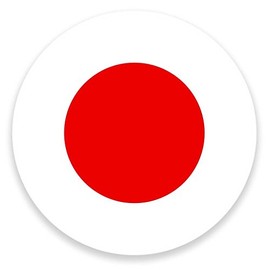 DestinationVinyl 2 x 10cm/100mm Japan Flag Window Cling Sticker Car Van Campervan Glass #9084