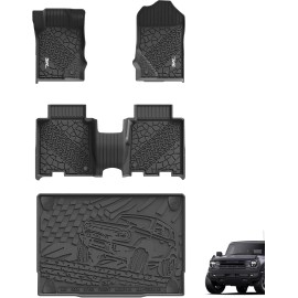 3W Car Floor Mats For Ford Bronco 4 Door 2021-2024 TPE Floor Liner Fit Bronco - Floor Mats & Cargo Liner