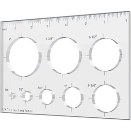 8 in 1 Router Template for Woodworking, Router Jig Bowtie Template, Bowtie Router Template Jig Kit, Butterfly Inlay Template Decorative - Size: 1 Pack Circle
