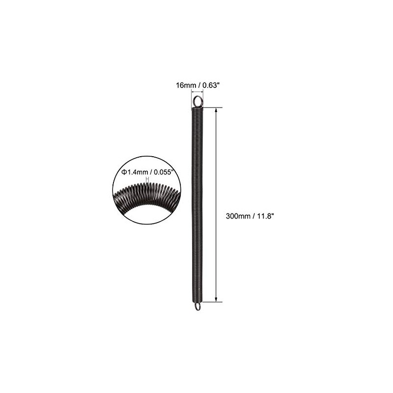 sourcingmap Extension Spring - 1.4mm Wire Dia , 16mm OD