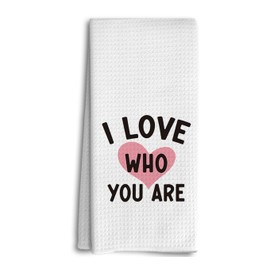 Dwept I Love You Valentines Day Kitchen Towels, Valentines Day Hand Towels, Love You Bathroom Kitchen Decor, I Love Who You are Dish Tea Towels for Kitchen, Wedding for Her Him