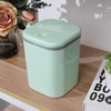 Yesdate 2 L Plastic Tiny Push-Button Trash Can, Mini Desktop