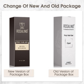 ROSALIND Opal White Poly Extension Gel, 60ml White Poly Nail Gel for Nail Art Decoration, Nail Thickening Extension Easy to DIY Use at Home Need UV Lamp (Update Version)