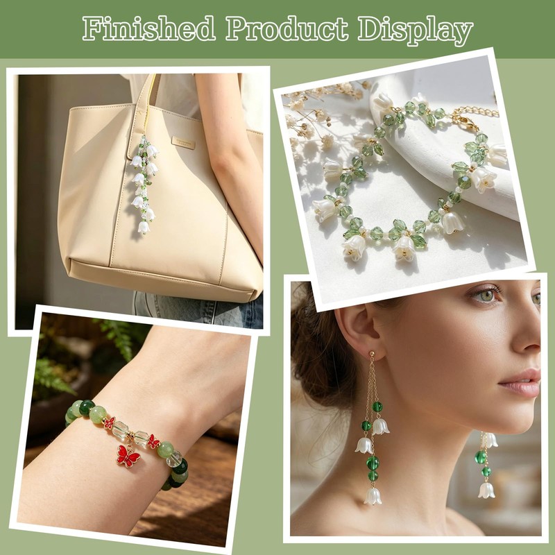 Weldomcor 5540 Pcs Beaded Plant Kit, Forever Green Glass Beads