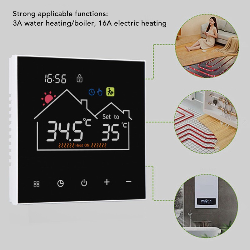 Smart Thermostat, Programmable Thermostat for House with LCD Color Display