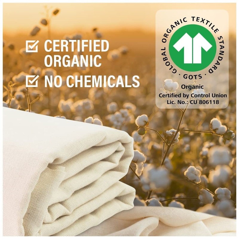 Country Trading Co. Organic Unbleached Cotton Cheesecloth for Straining, GOTS