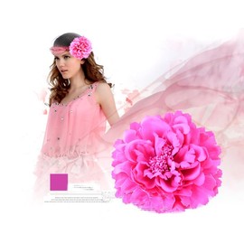 Floral Fall Peony Flower Hair Clip Flamenco Dancer Pin up Flower Brooch