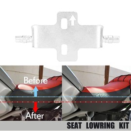 Motorcycle Rider Seat Bracket Seat Lowering/Raised Kit Adjustment Set for K1600B K1600GT R1200GS LC/ADV R1200RT LC R1250GS ADV R1250RT S1000XR(Silver)