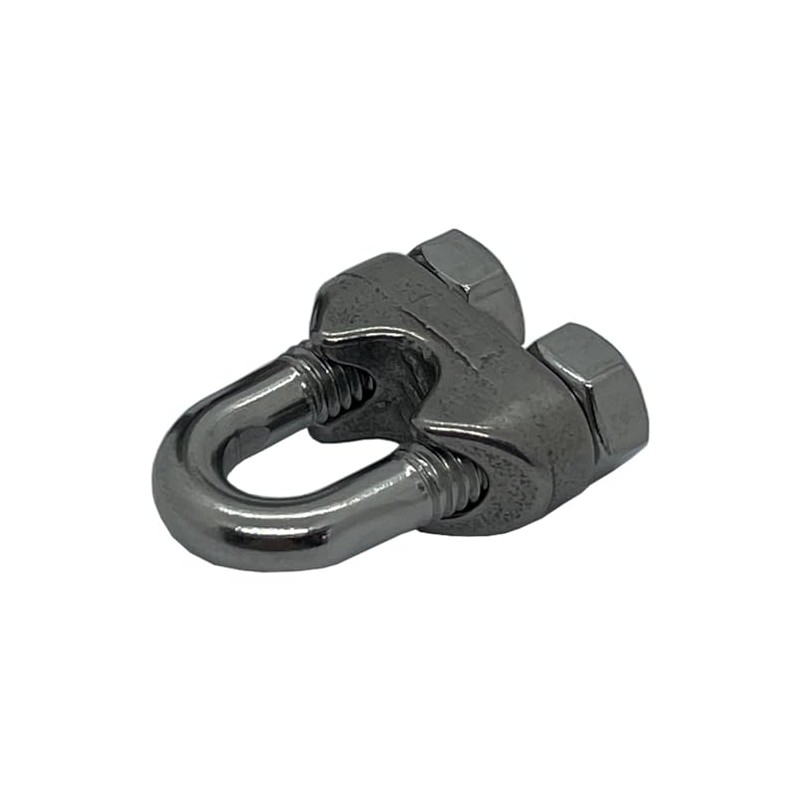 20 x wire rope clamps, stainless steel, V4A 316, 6