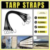 Rubber Bungee Cords with Hooks - 31 Inch 10 Pack
