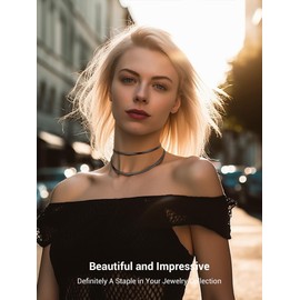 PROSTEEL Women's Classic Snake Chain Necklace Stainless Steel / 18 Carat Gold-Plated Short Choker Necklace 3 mm Wide Chain Length 32 cm / 38 cm with Extension Jewellery Gift for Girls Birthday Party,