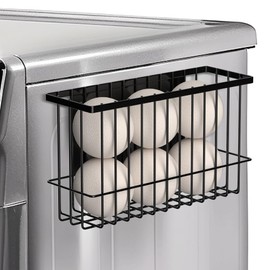 Moryimi Magnetic Dryer Ball Holder for Laundry Room Organization and Storage, Magnetic Lint Bin for Laundry Room, Iron Dryer Ball Container for Laundry Room Storage (No Balls, Black)