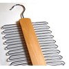 20 Bar Wooden Tie Hanger, Coat Scarfs & Belt Rack