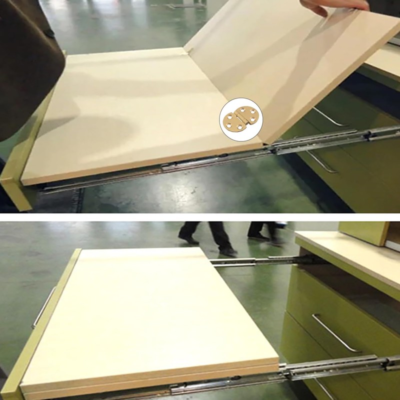 ZZLZX 2PCS Mini 180 Degree Brass Hinge Pure Brass Flap