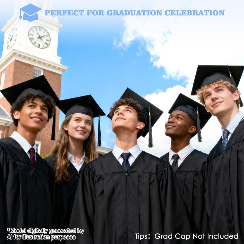 Graduation Cap Headband with Hook and Loop Felt, Clear