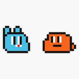 Pixel Gumball And Darwin Watterson - Amazing World Of Gumball Bumper Sticker Window Vinyl Decal 5"