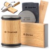 Stonka Oak Rolling Knife Sharpener Kit – Dual-Grit Diamond Wheels