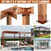 Pergola Kit, Heavy Alloy Steel Wood-Grain Brackets for 4''x4''(Inner Size