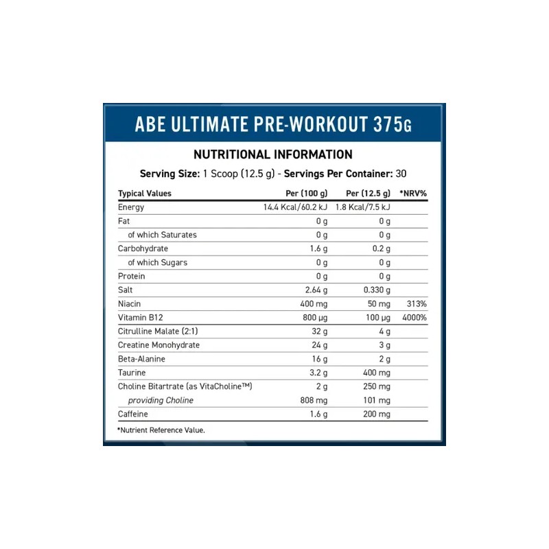 Applied Nutrition Abe Pre Entrenamiento 30 Servs