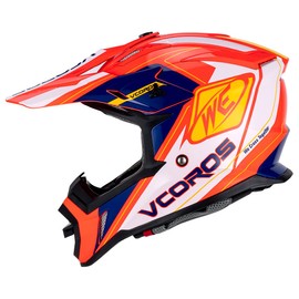 Adult Motocross Helmets ATV Dirtbike BMX MX Offroad Adventure UTV Helmets DOT Approved (Light Red Yellow, XL)