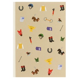 Greeting Life KEIBA Horse Racing A5 Notebook Goods ETN-213 Beige