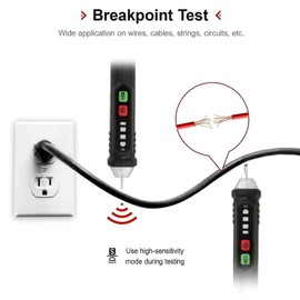 Electric Test Pen Non-Contact Voltage Tester Wire Break Point Finder with LED Light Intelligent Identification Voltage Test Pen