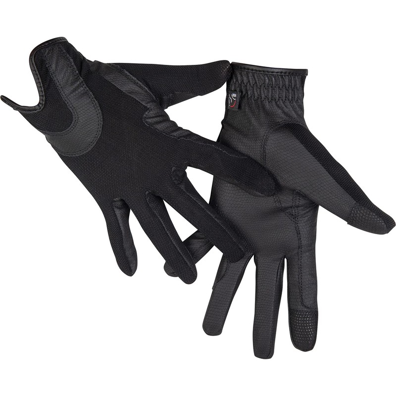 HKM Grip Mesh Riding Gloves 9100 Black 8