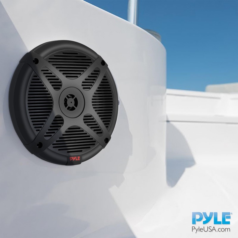 Pyle Dual 6.5’’ Water-Resistant Marine Speakers with Wireless RF Streaming