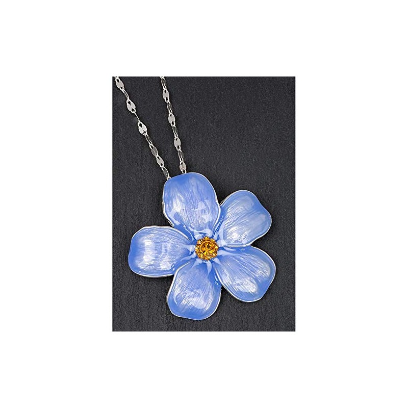 equilibrium Jewellery Silver Plated Forget Me Not Flower Necklace Gift