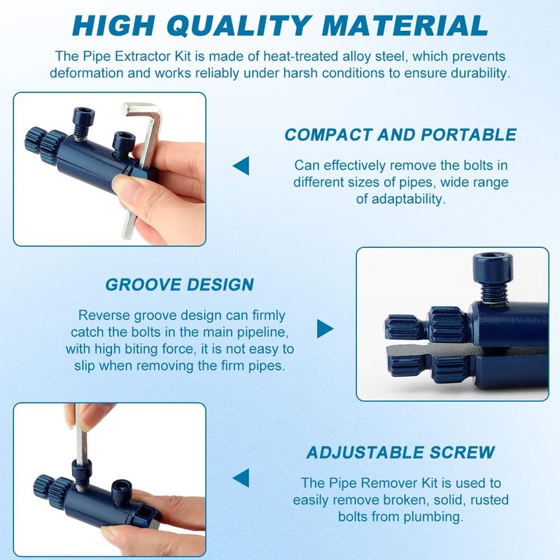 Broken Pipe Extractor Tool, Faucet Removal Tool with Water Claw